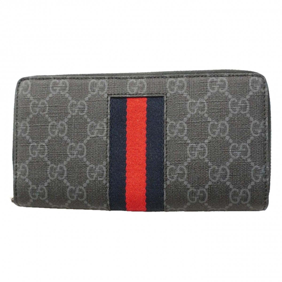Gucci Wallet GG Supreme Gray Silver