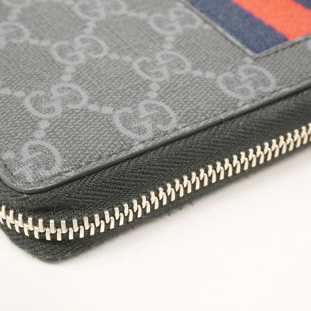 Gucci Wallet GG Supreme Gray Silver — view 5