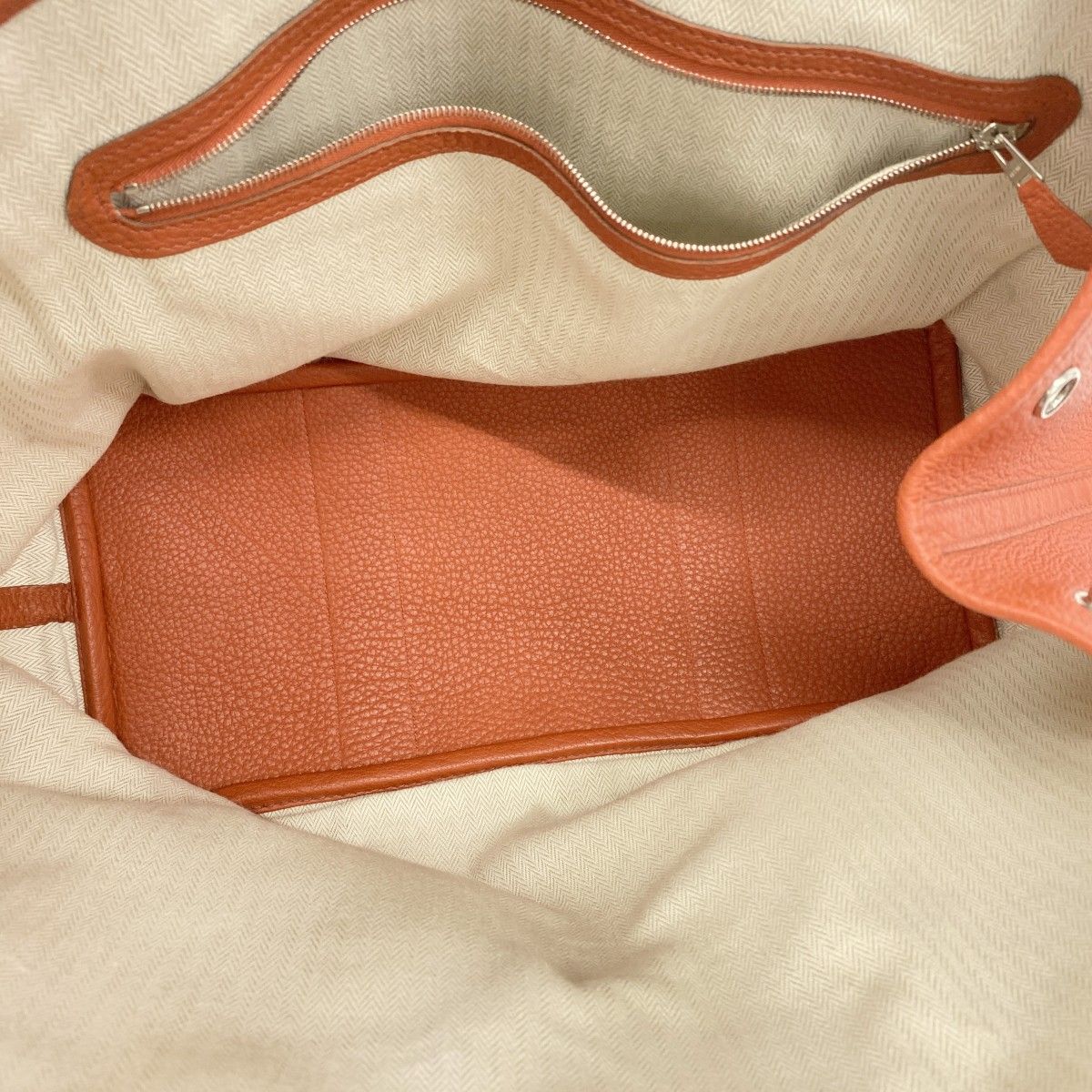 Hermes Tote Garden Party PM Negonda Sanguine Silver — view 4