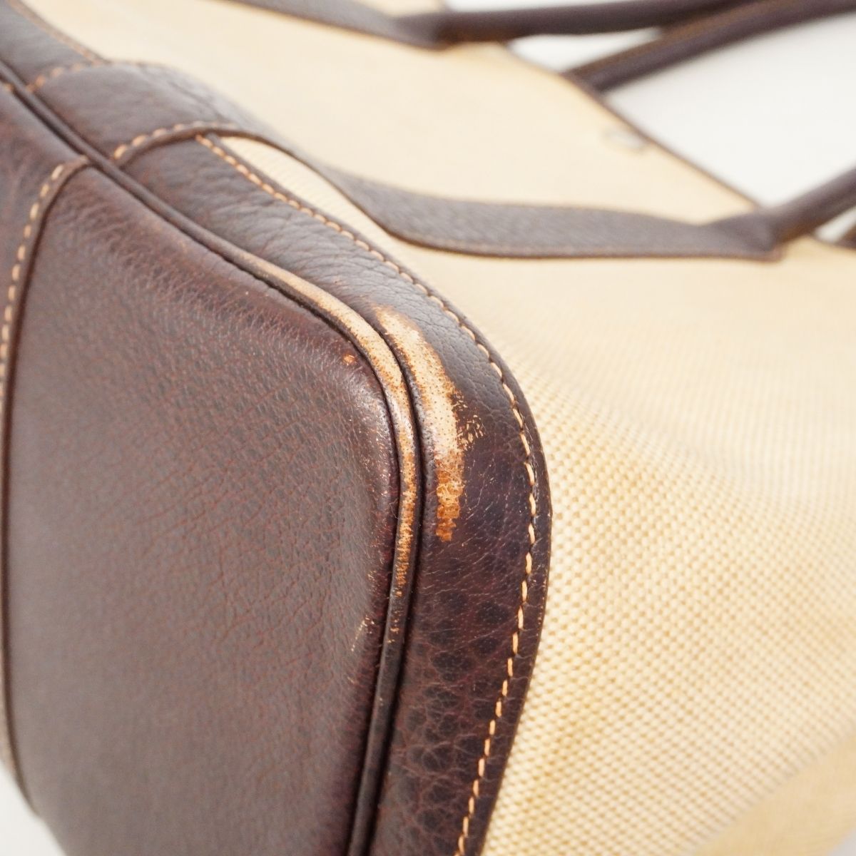 Hermes Tote Garden Party PM Toile Ash Brown Silver — view 7
