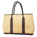 Hermes Tote Garden Party PM Toile Ash Brown Silver