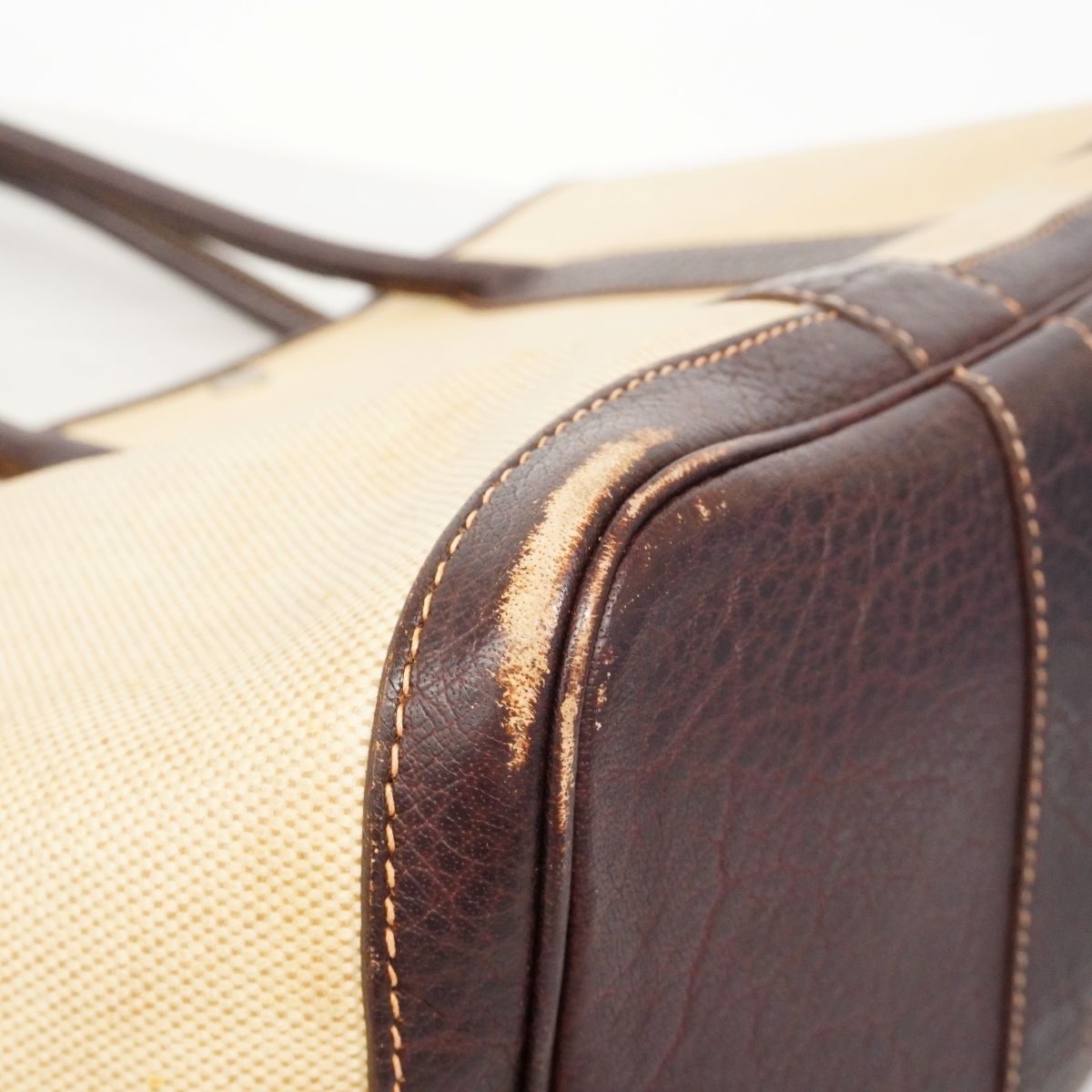 Hermes Tote Garden Party PM Toile Ash Brown Silver — view 6