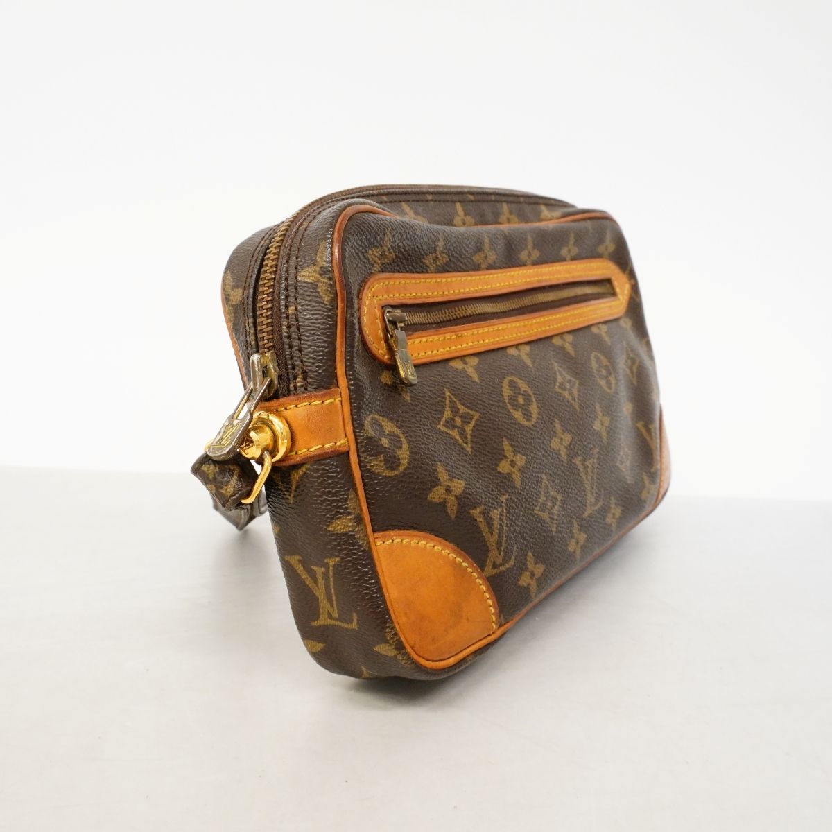 Louis Vuitton Clutch Monogram Marly Dragonne GM Brown — view 2
