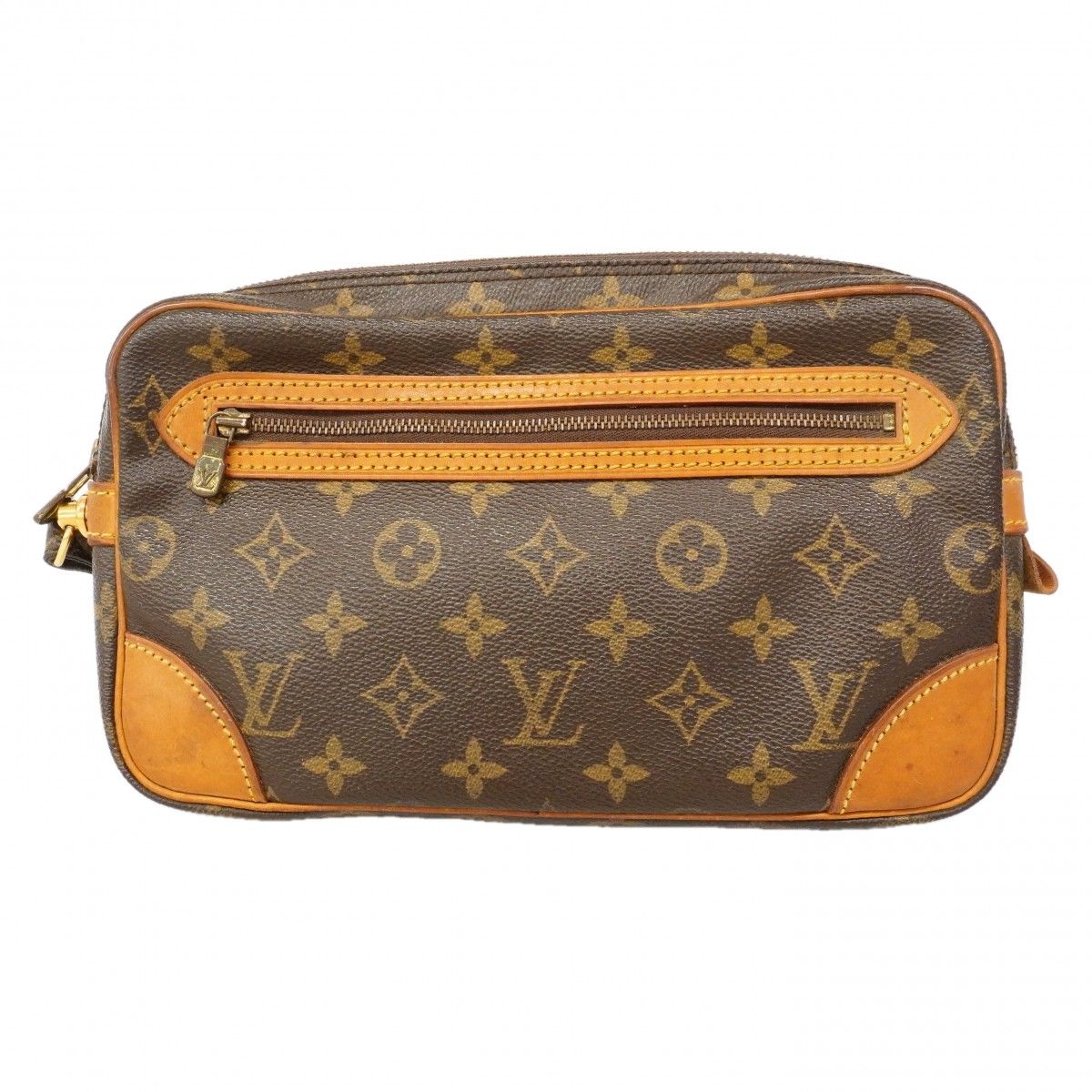 Louis Vuitton Clutch Monogram Marly Dragonne GM Brown