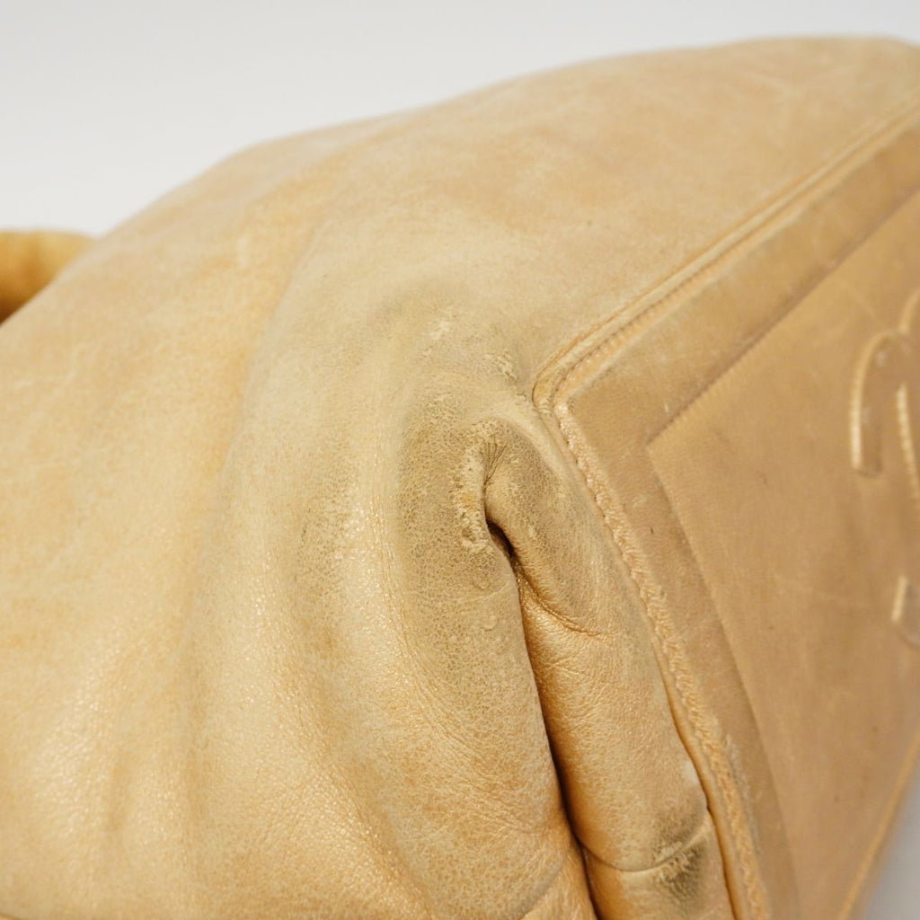 Chanel Tote Coco Cocoon Leather Beige Gold — view 7