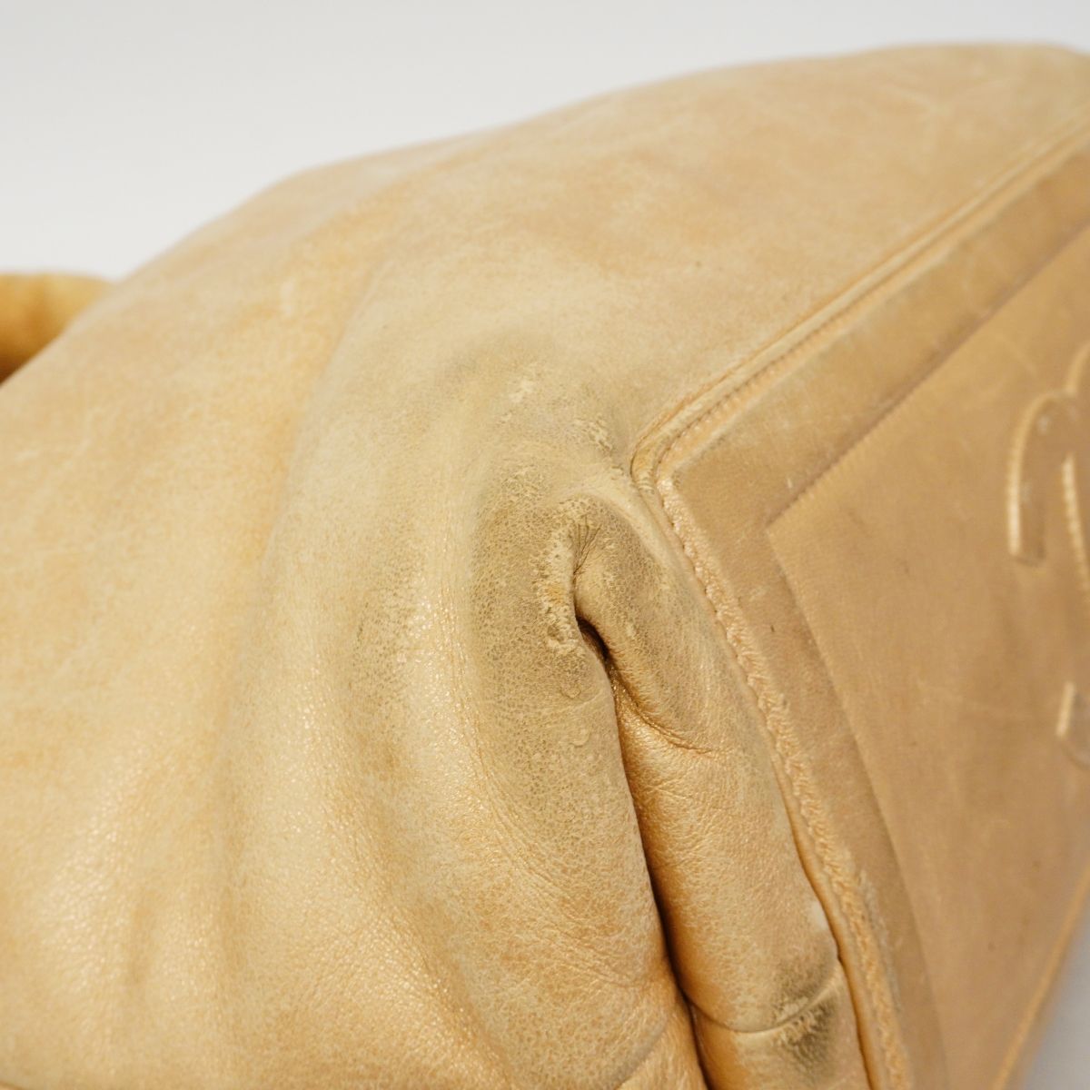 Chanel Tote Coco Cocoon Leather Beige Gold — view 7