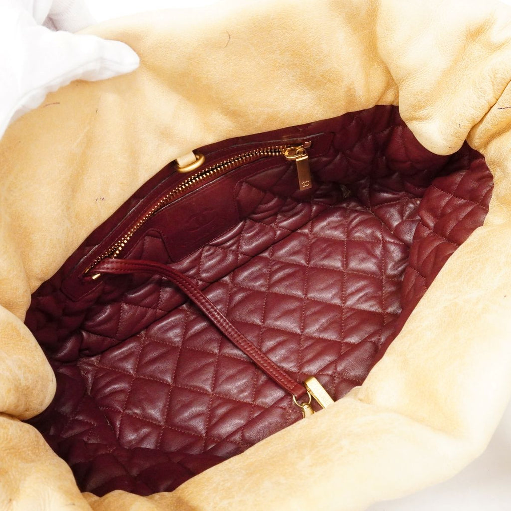 Chanel Tote Coco Cocoon Leather Beige Gold — view 4