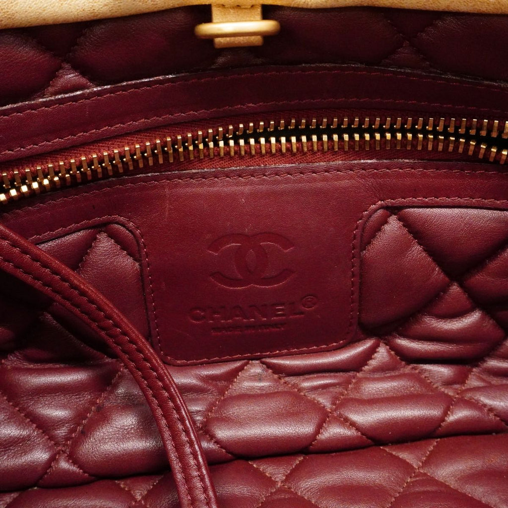 Chanel Tote Coco Cocoon Leather Beige Gold — view 5