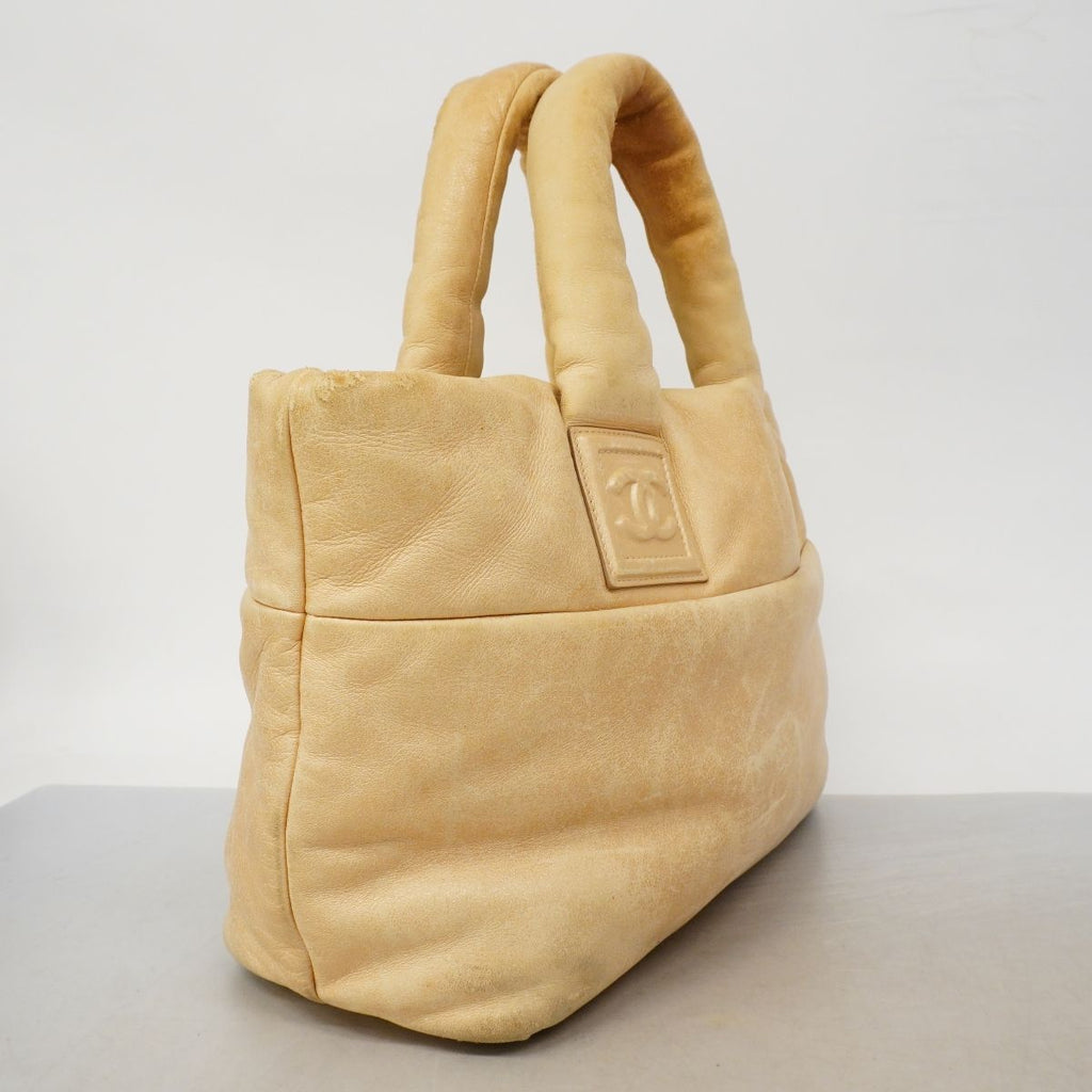 Chanel Tote Coco Cocoon Leather Beige Gold — view 2