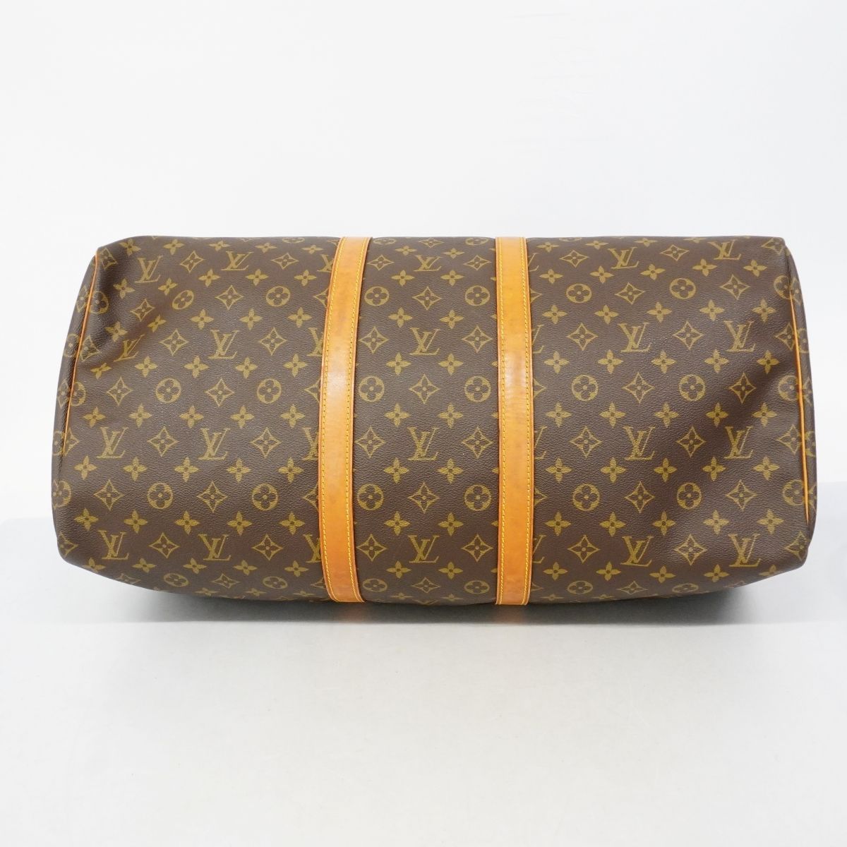 Louis Vuitton Boston Bag Monogram Keepall 55 Brown — view 3