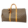Louis Vuitton Boston Bag Monogram Keepall 55 Brown