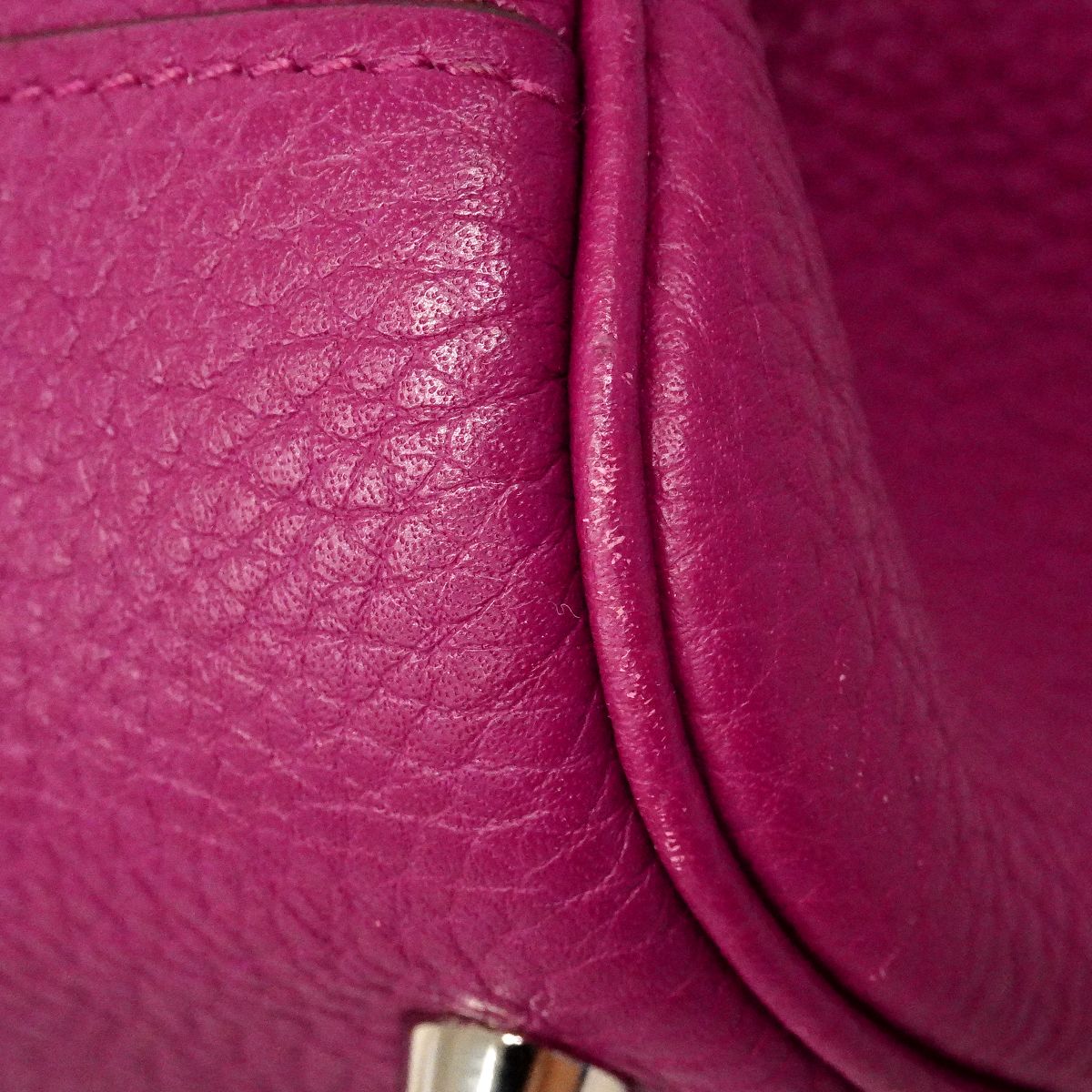 Hermes Handbag Atlas Taurillon Clemence Tosca Silver — view 6