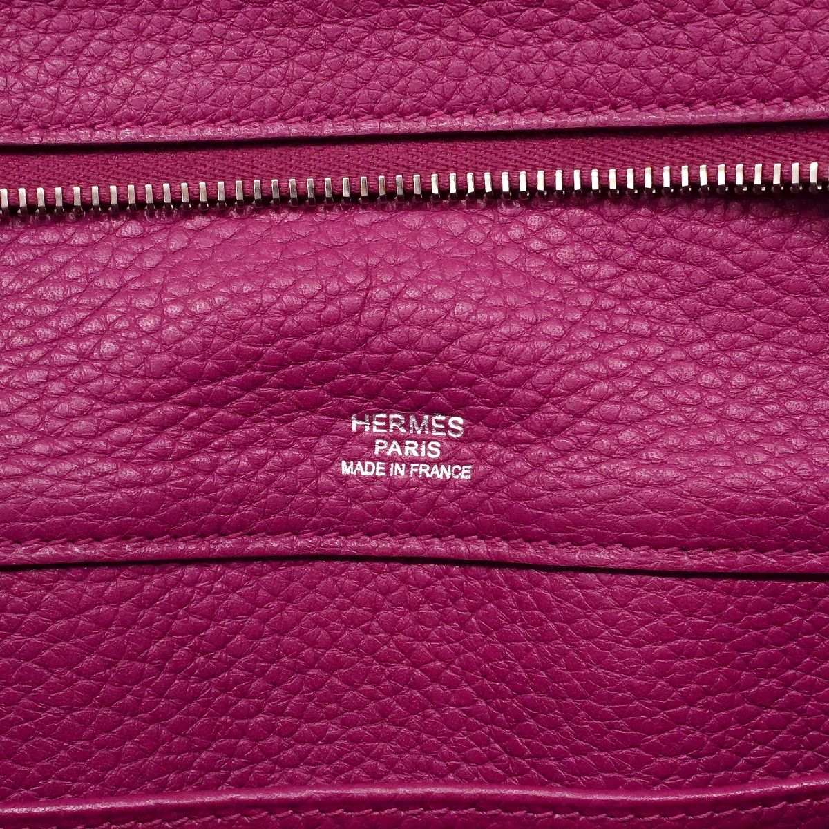 Hermes Handbag Atlas Taurillon Clemence Tosca Silver — view 5