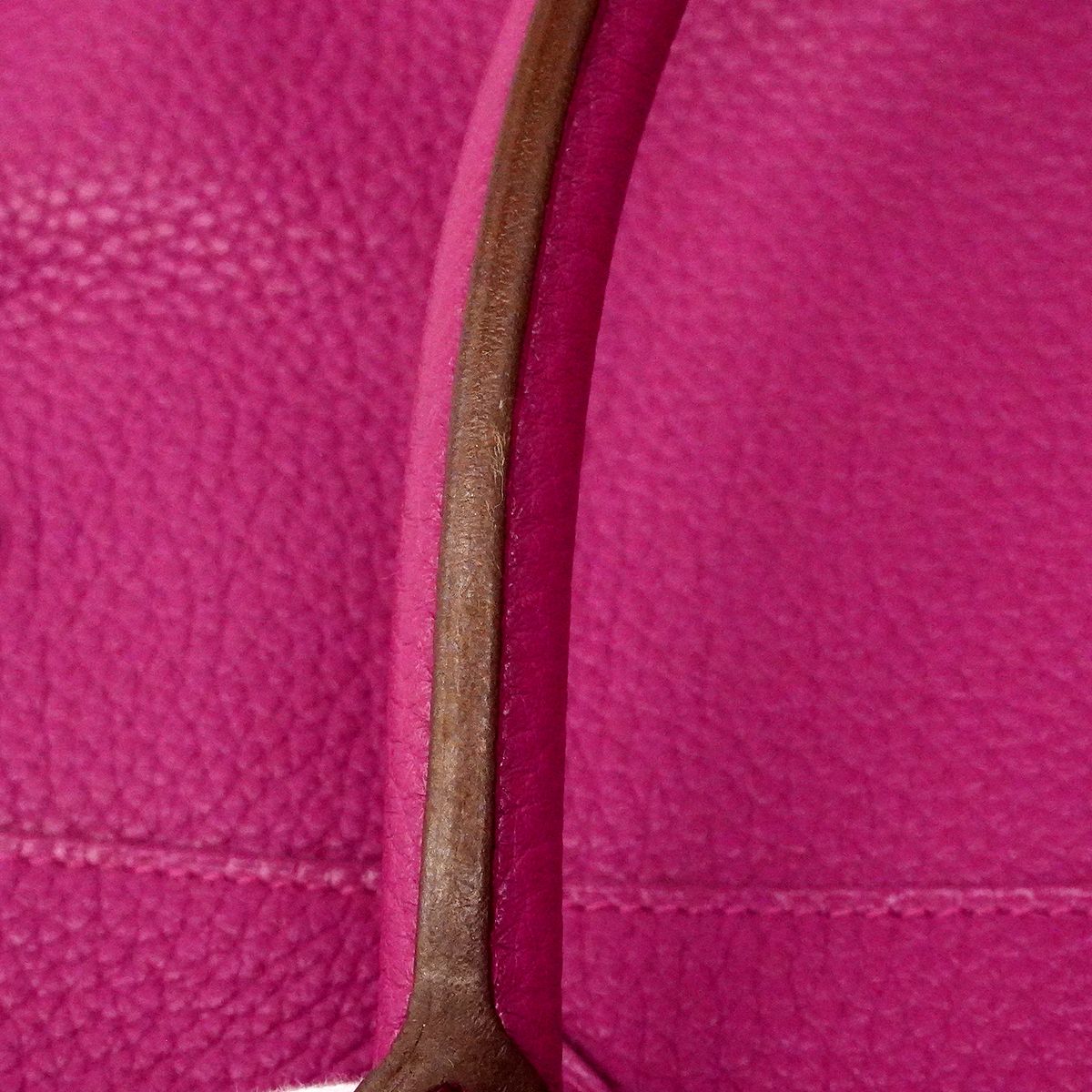 Hermes Handbag Atlas Taurillon Clemence Tosca Silver — view 9