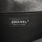 Chanel Shoulder Bag Boy Caviar Leather Black Silver — view 5