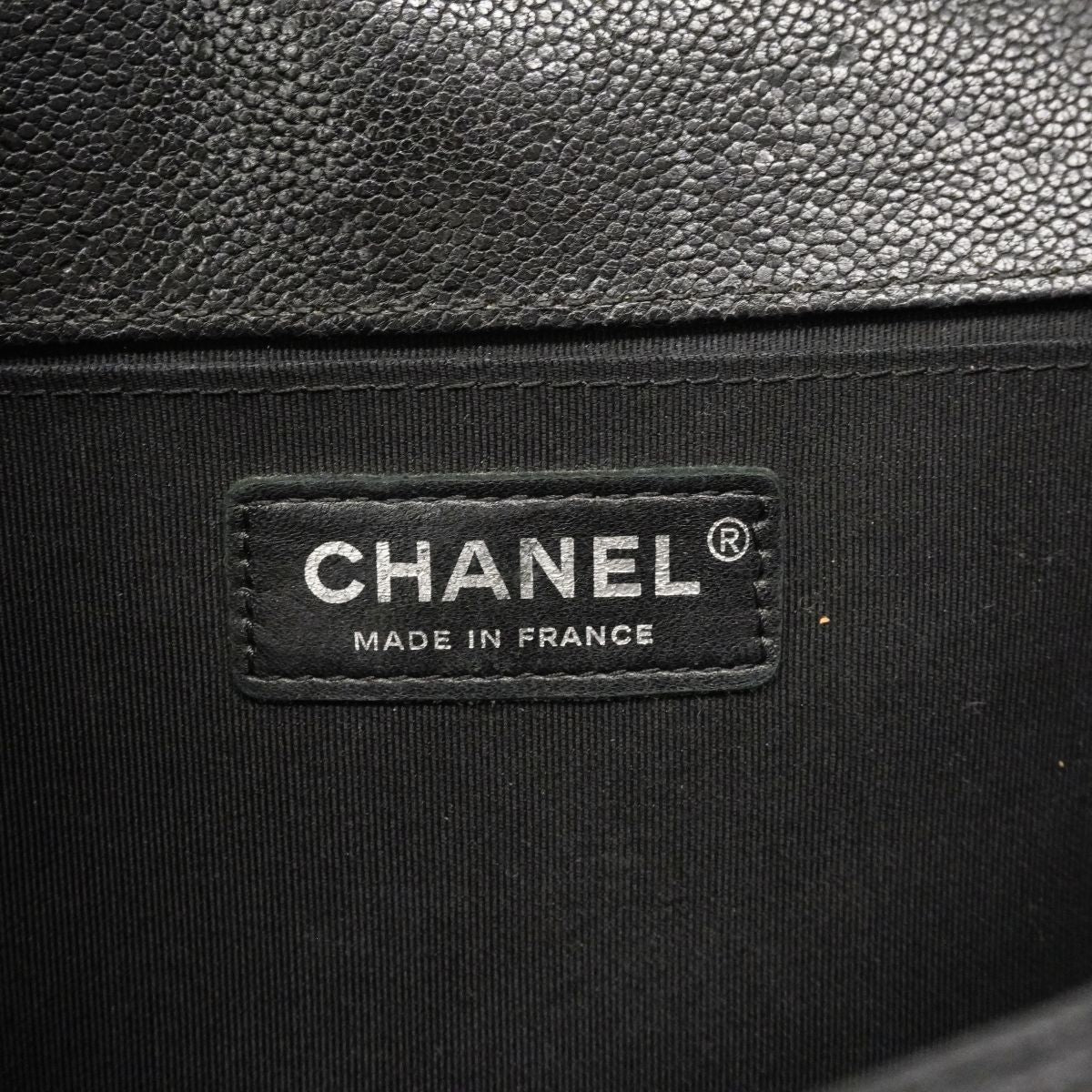 Chanel Shoulder Bag Boy Caviar Leather Black Silver — view 5