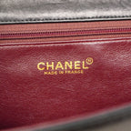 Chanel Shoulder Bag Quilted Lambskin Black Gold — view 5