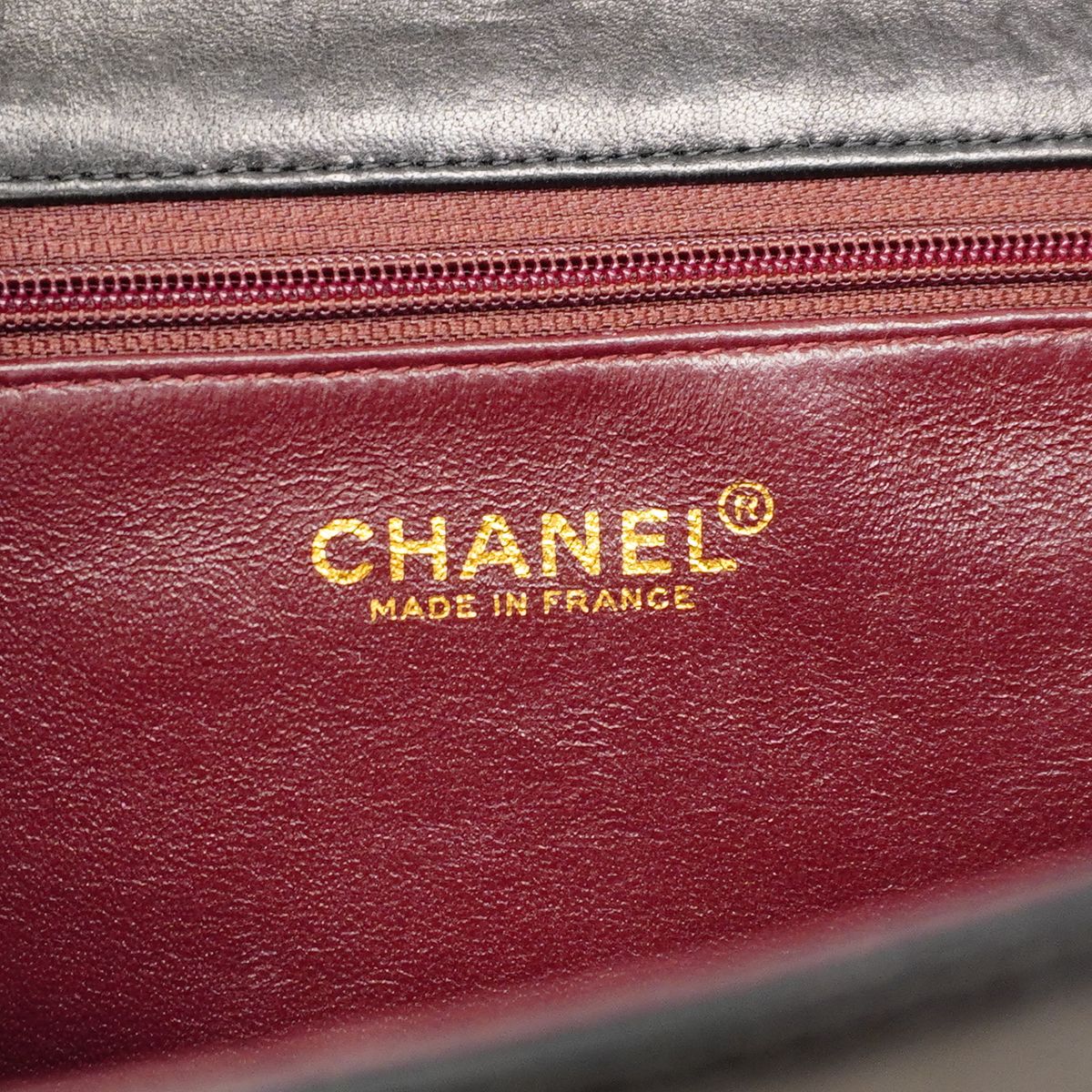 Chanel Shoulder Bag Quilted Lambskin Black Gold — view 5