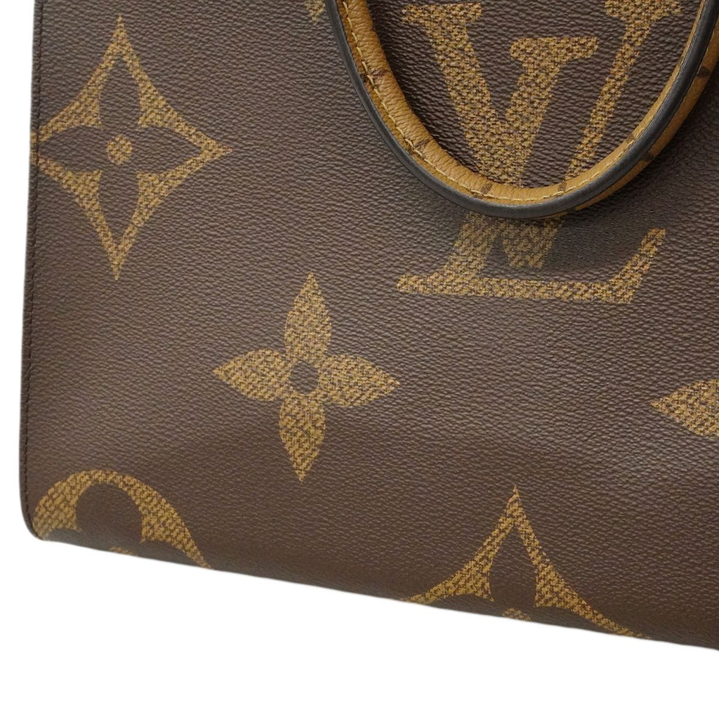 Louis Vuitton Tote Monogram Giant Reverse On The Go MM Brown — view 6