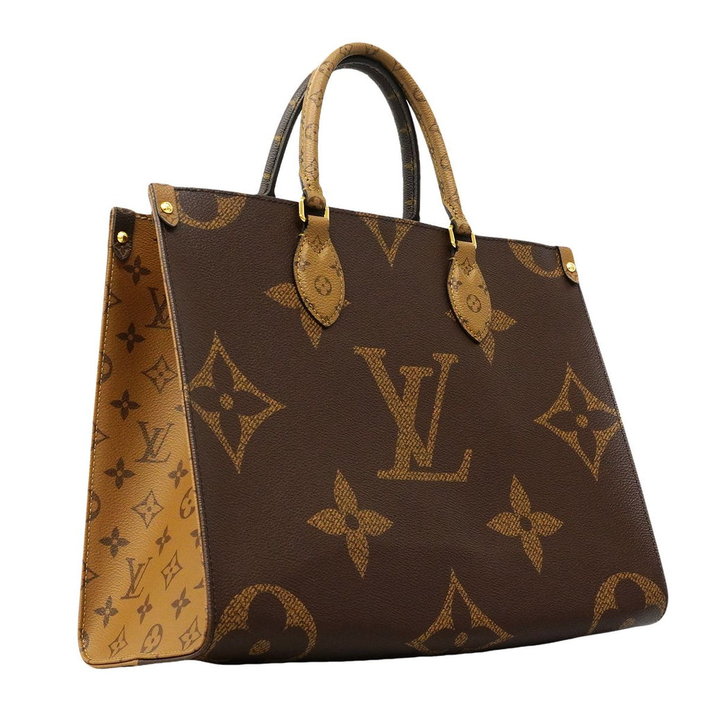 Louis Vuitton Tote Monogram Giant Reverse On The Go MM Brown — view 2