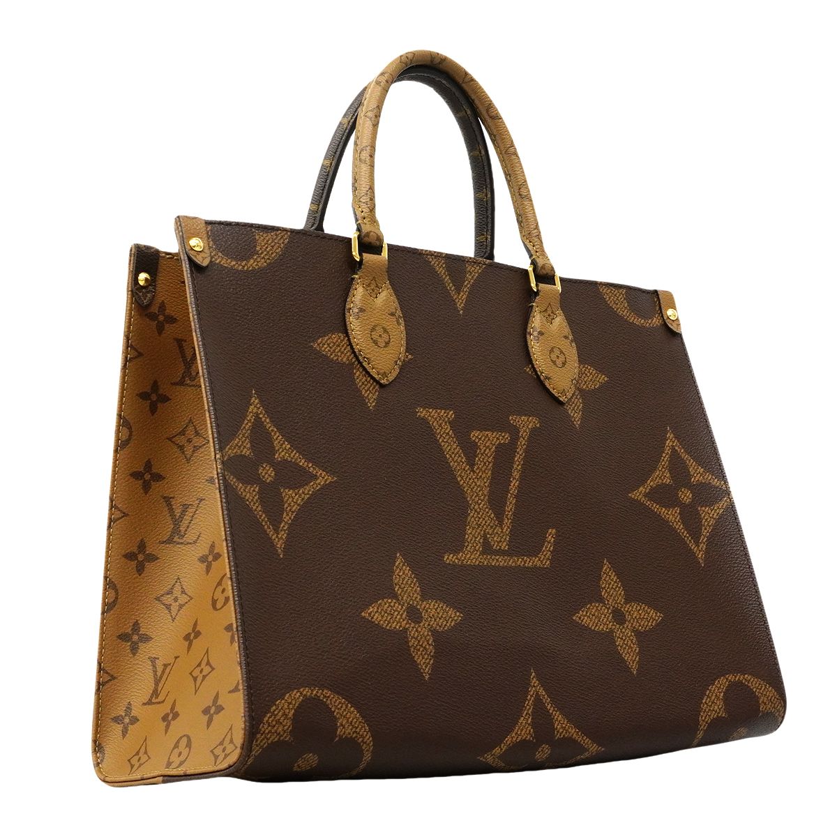 Louis Vuitton Tote Monogram Giant Reverse On The Go MM Brown — view 2