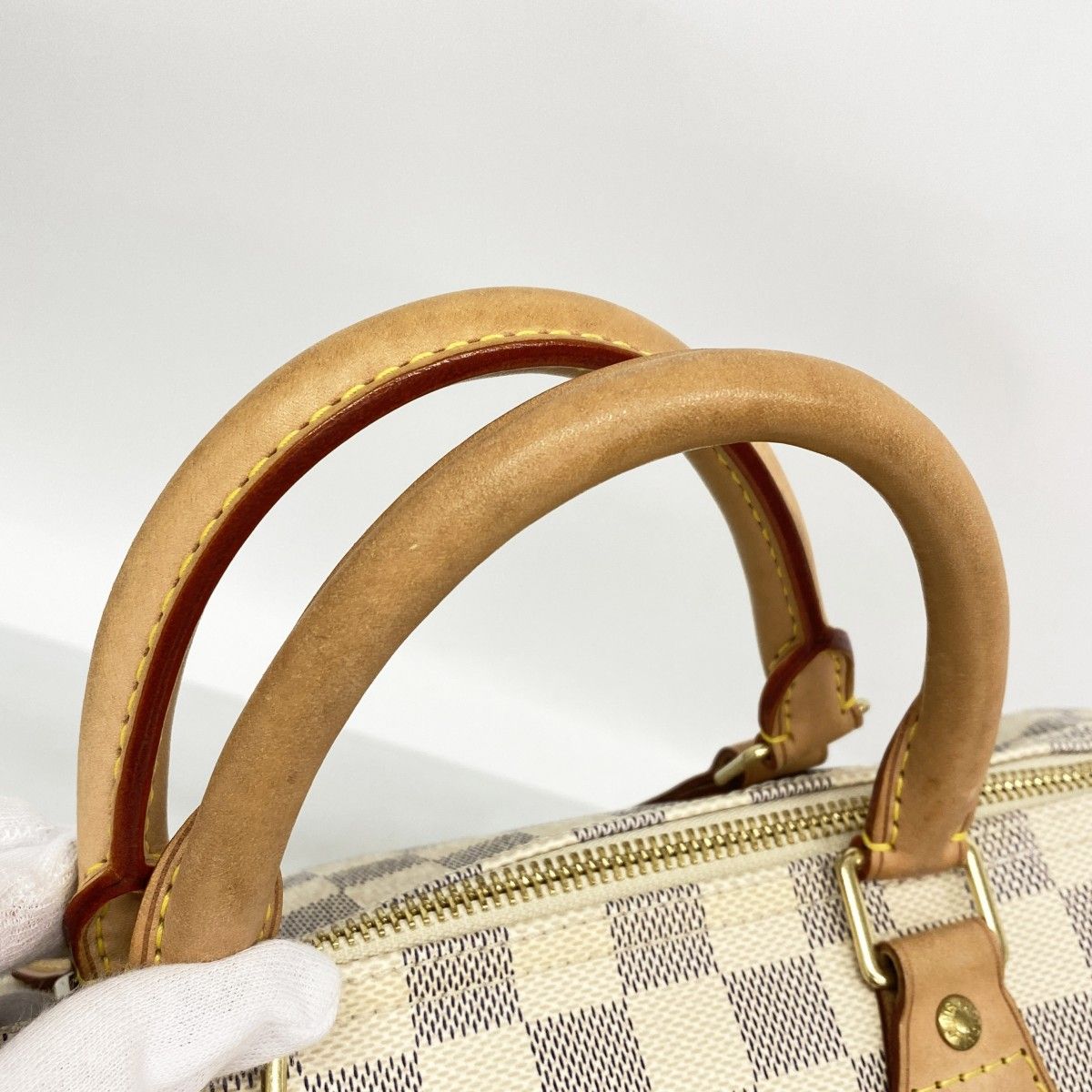 Louis Vuitton Handbag Damier Azur Speedy 30 White — view 6