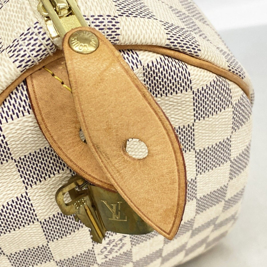 Louis Vuitton Handbag Damier Azur Speedy 30 White — view 8