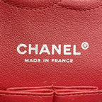 Chanel Shoulder Bag Quilted Lambskin Red Silver — view 5