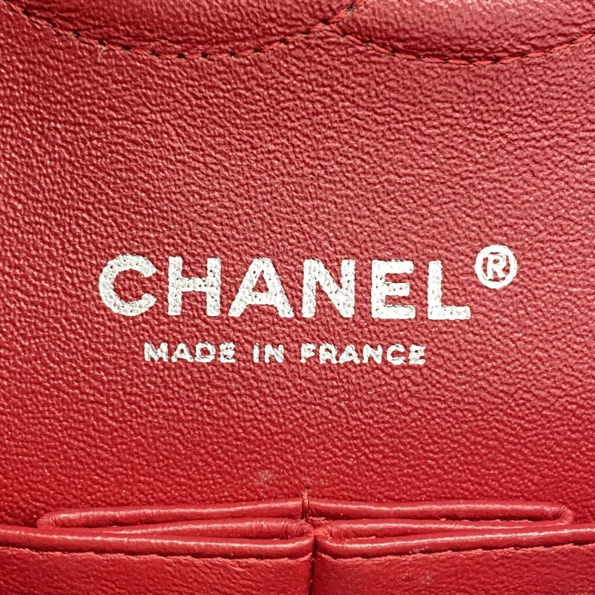 Chanel Shoulder Bag Quilted Lambskin Red Silver — view 5