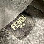 Fendi Shoulder Bag Double Bucket Leather Denim Blue Brown Silver — view 5