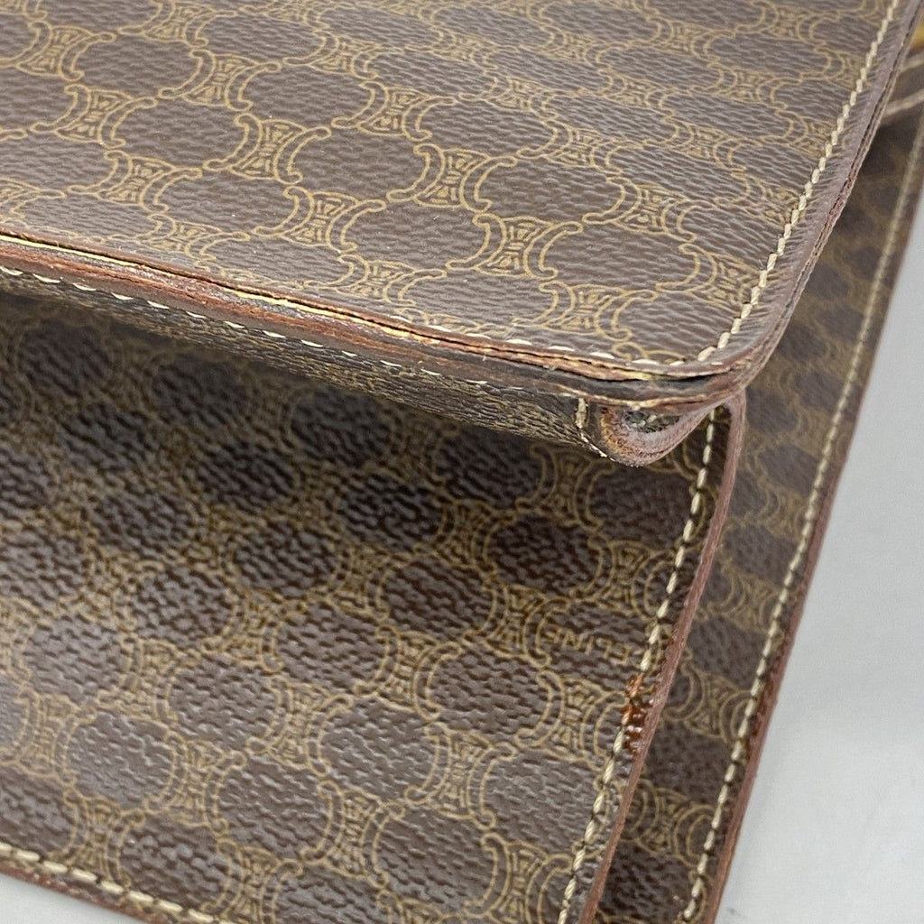 Celine Handbag Macadam Brown Gold — view 6
