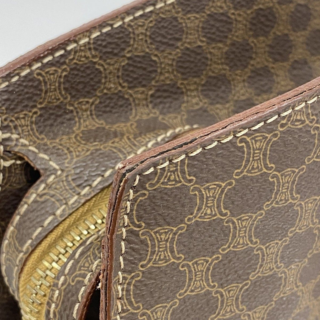 Celine Handbag Macadam Brown Gold — view 7