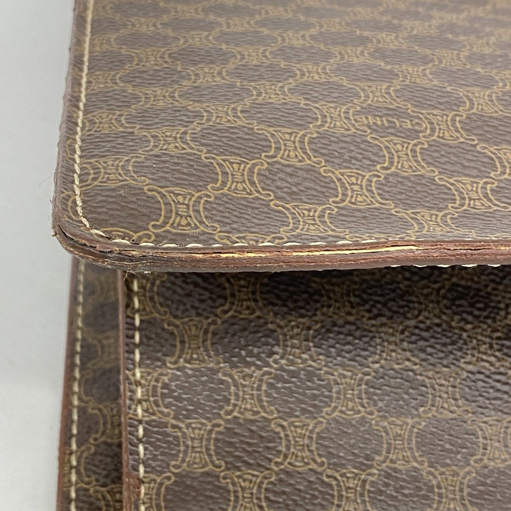 Celine Handbag Macadam Brown Gold — view 8