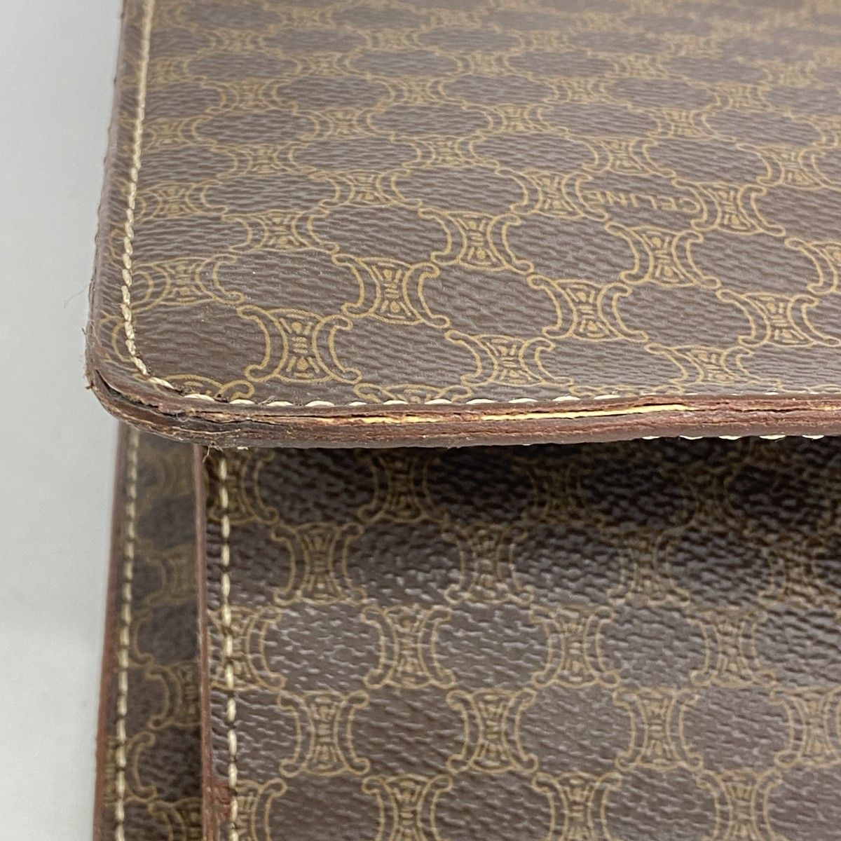 Celine Handbag Macadam Brown Gold — view 8