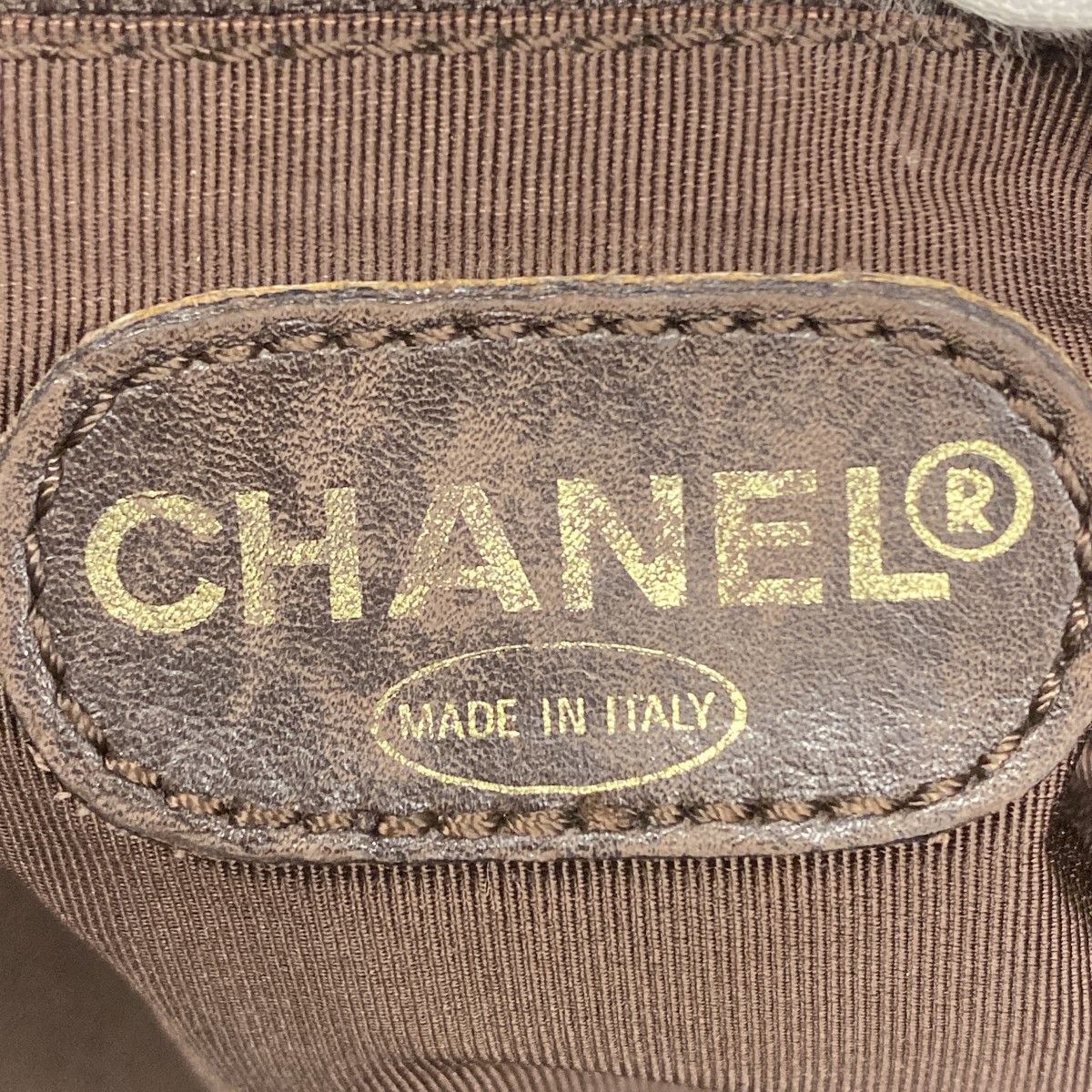 Chanel Tote Denim Black Brown Gold — view 5