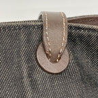 Chanel Tote Denim Black Brown Gold — view 8