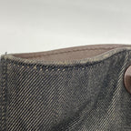 Chanel Tote Denim Black Brown Gold — view 7
