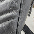 Gucci Shoulder Bag GG Marmont Leather Black Gold — view 9