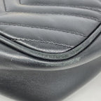 Gucci Shoulder Bag GG Marmont Leather Black Gold — view 6