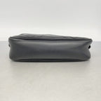 Gucci Shoulder Bag GG Marmont Leather Black Gold — view 3
