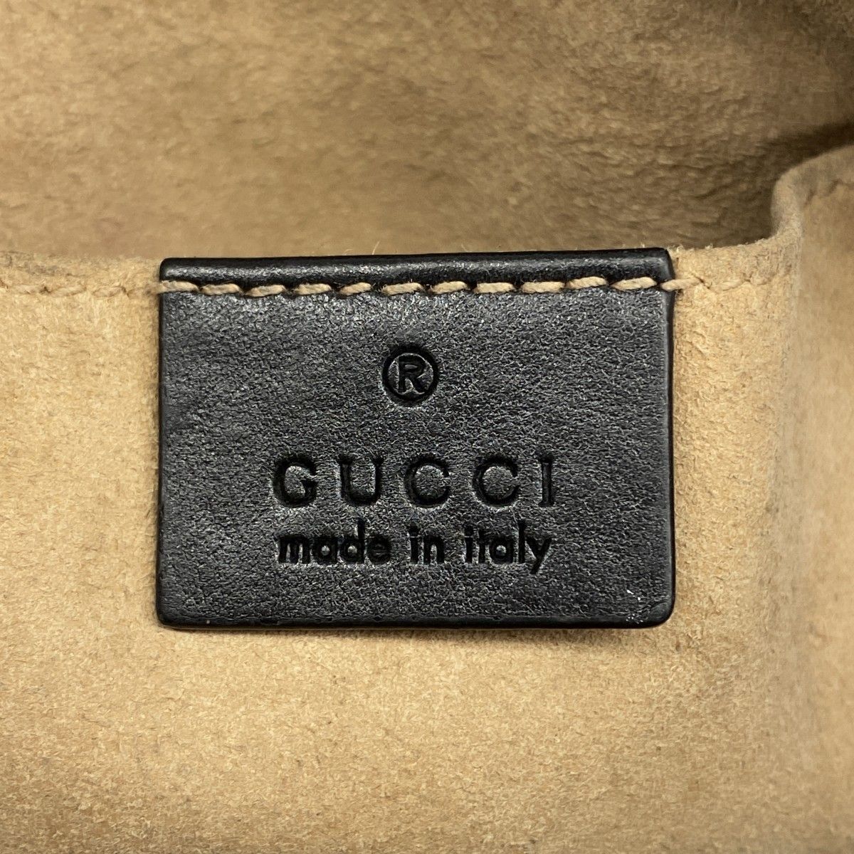 Gucci Shoulder Bag GG Marmont Leather Black Gold — view 5