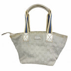Gucci Handbag GG Canvas Nylon Silver