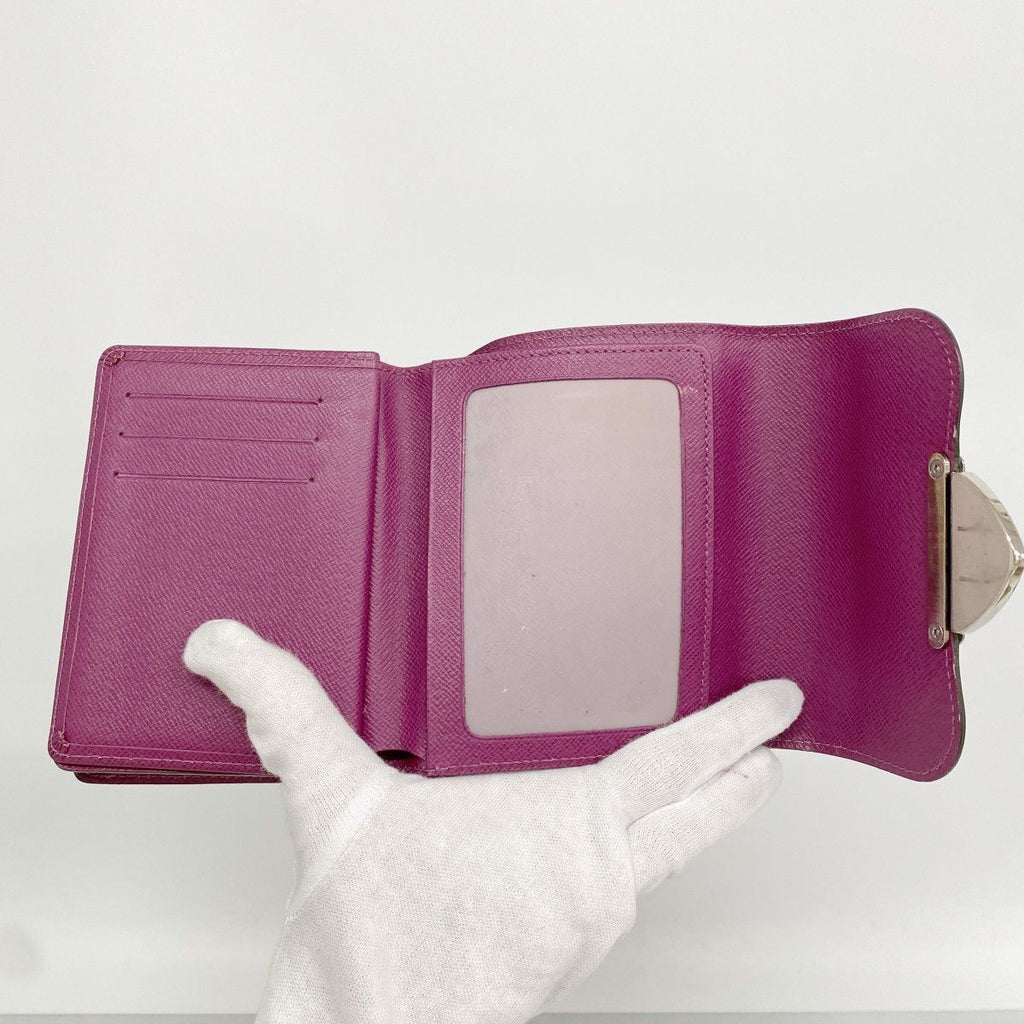 Louis Vuitton Trifold Wallet Epi Portefeuille Joy Cassis — view 3