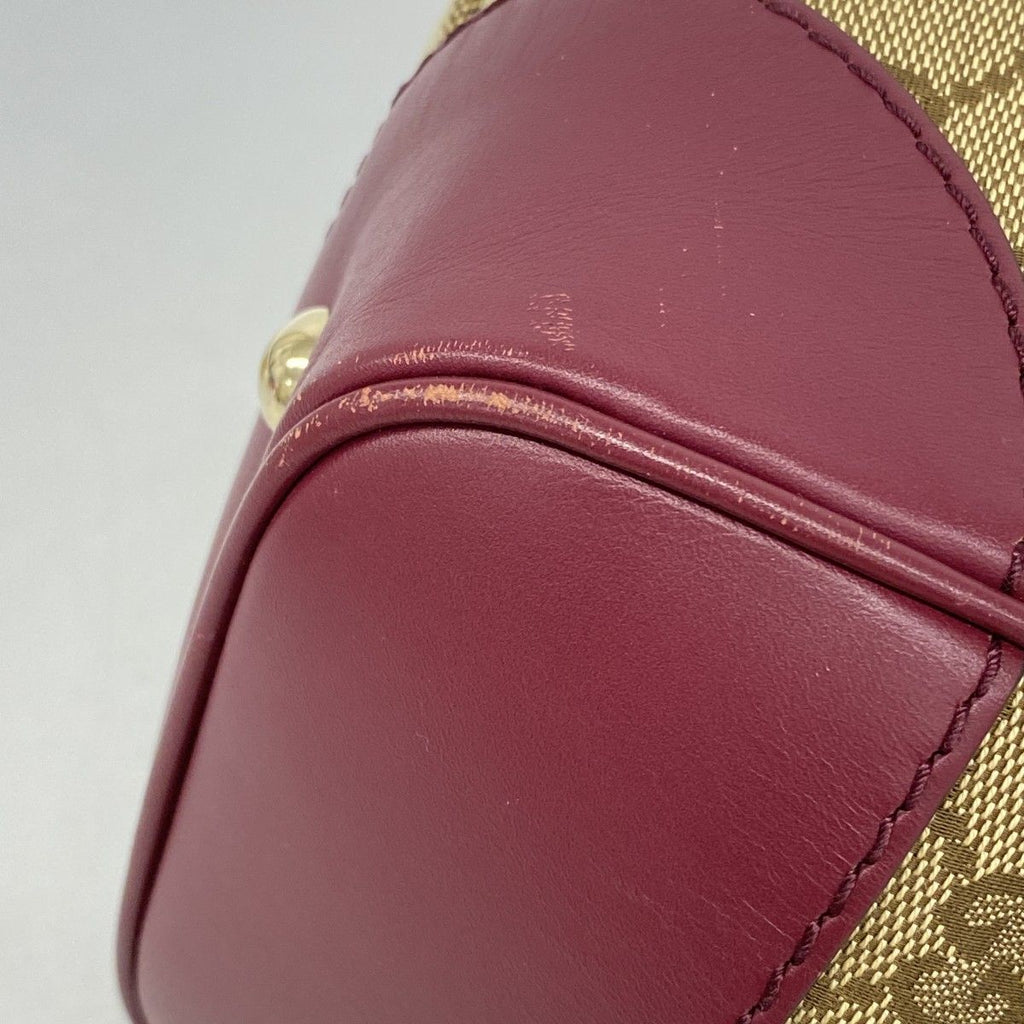 Gucci Tote GG Canvas Brown Bordeaux Champagne Gold — view 6