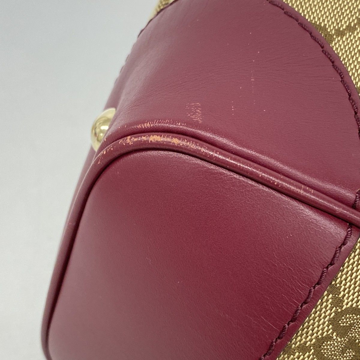 Gucci Tote GG Canvas Brown Bordeaux Champagne Gold — view 6