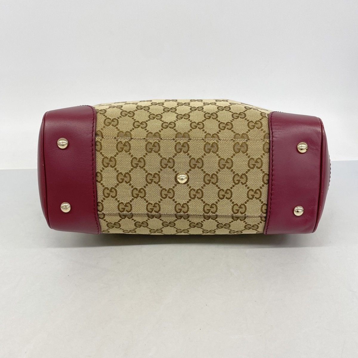 Gucci Tote GG Canvas Brown Bordeaux Champagne Gold — view 3