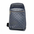 Gucci Belt Bag Guccissima Leather Navy Silver