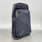 Gucci Belt Bag Guccissima Leather Navy Silver — view 2