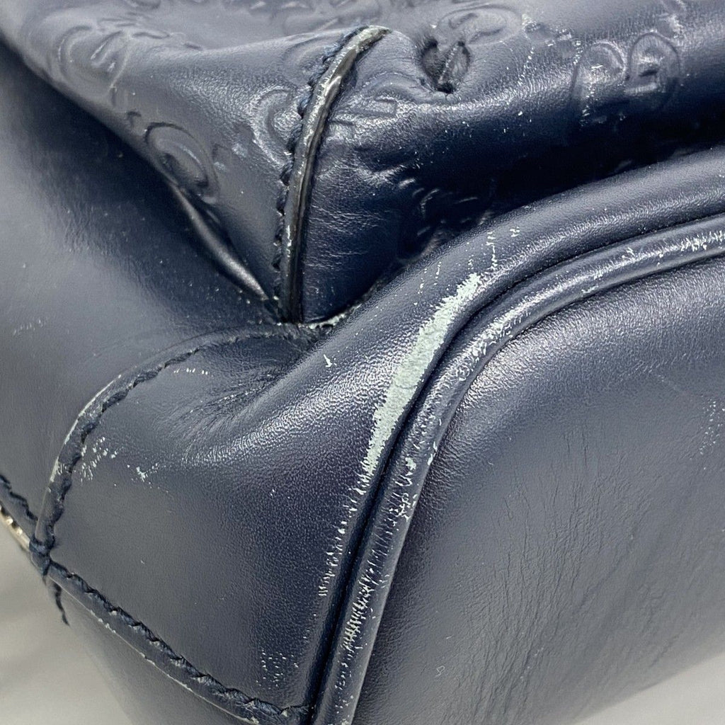 Gucci Belt Bag Guccissima Leather Navy Silver — view 7