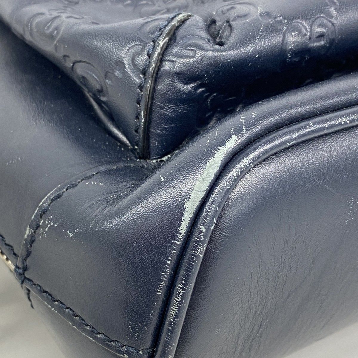 Gucci Belt Bag Guccissima Leather Navy Silver — view 7